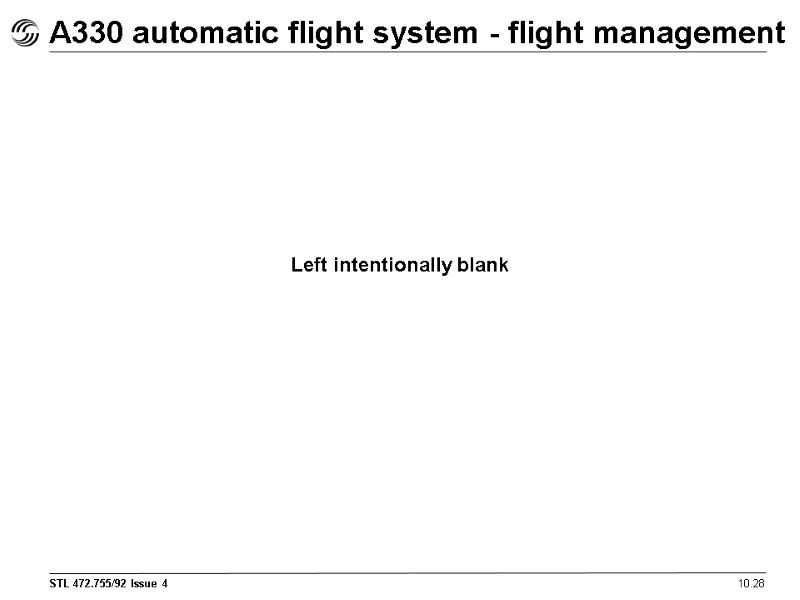 A330 automatic flight system - flight management 10.28 Left intentionally blank